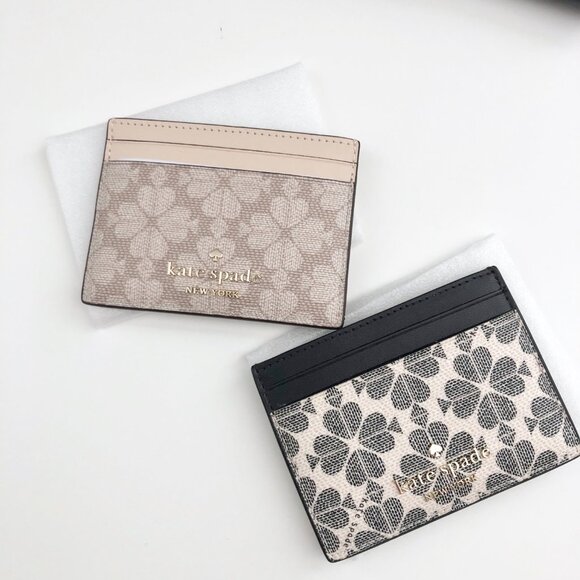 NWT Kate Spade Spade Flower Small Slim Card Holder - Picture 1 of 5